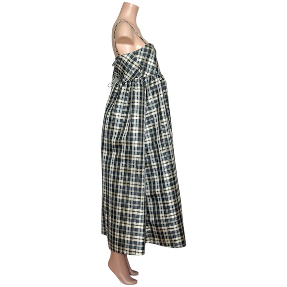 SISTER JANE Cosmic Check Voluminous Maxi Dress, Black Multi, XS - Picture 10 of 13
